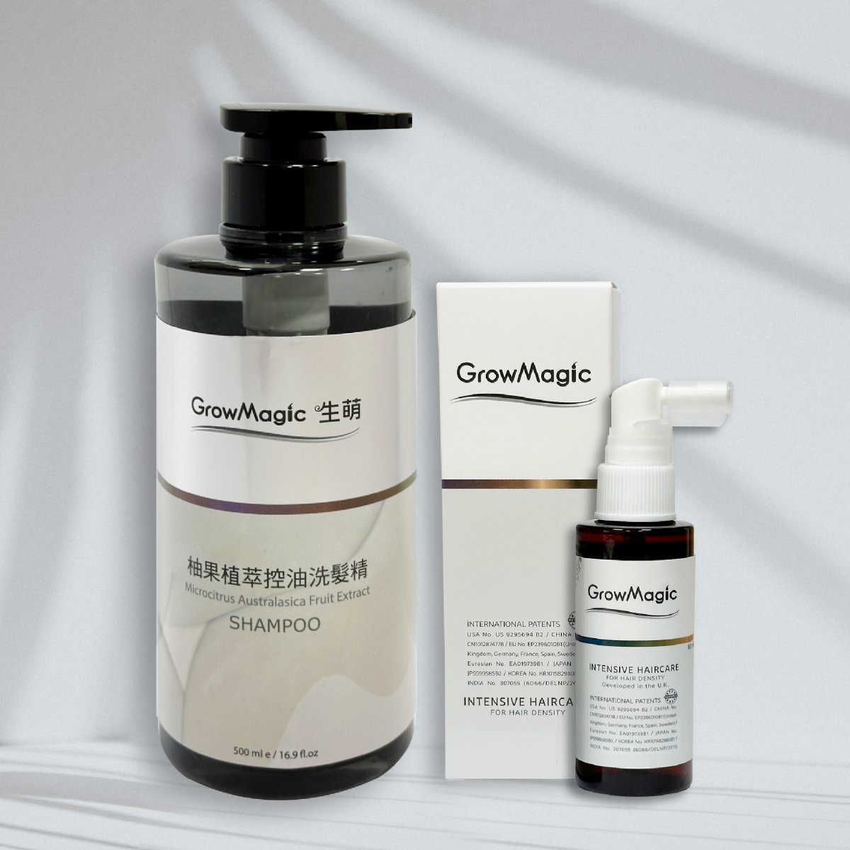 【清潔&保養缺一不可】專利育髮精萃 (養髮液) 60mL_1入+柚果植萃控油洗髮精500mL_1入